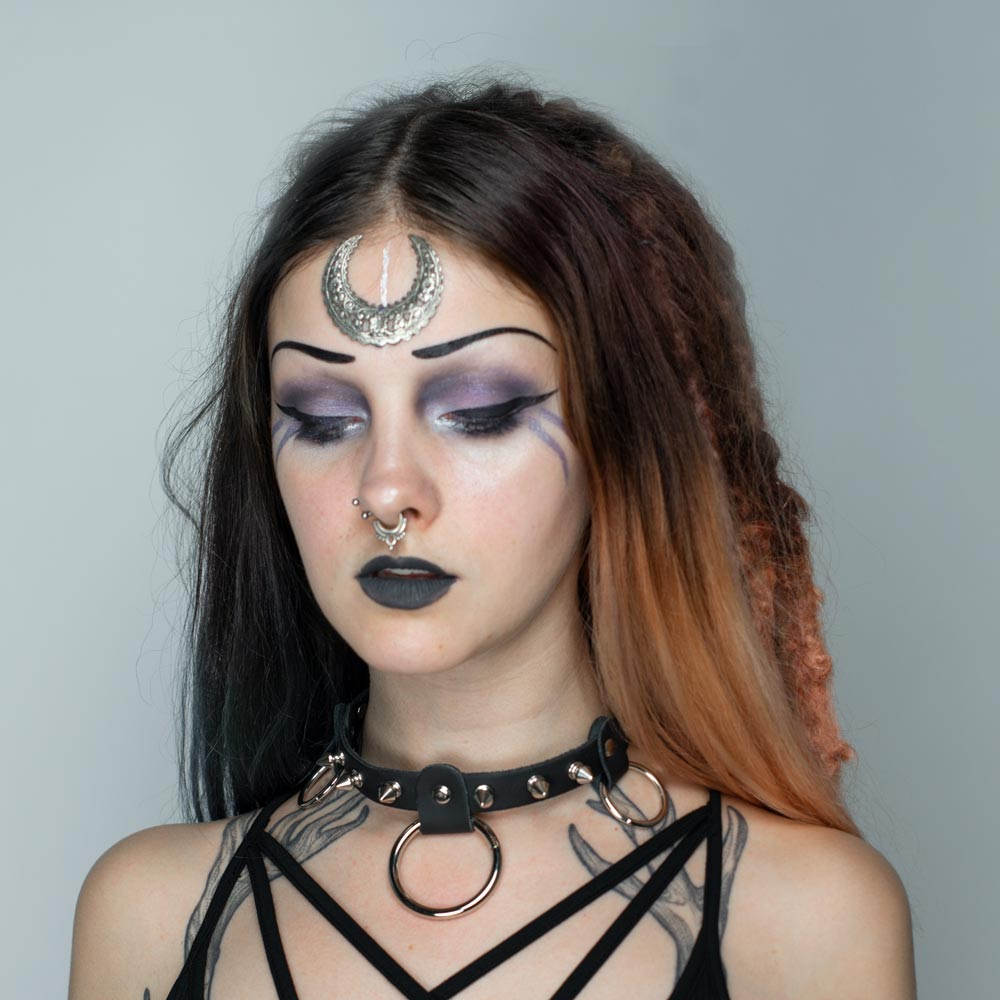 Bullet 69 Funky Punk - 1 row spike with rings foulard - Noir